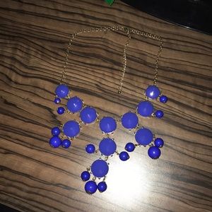 Royal blue bubble necklace
